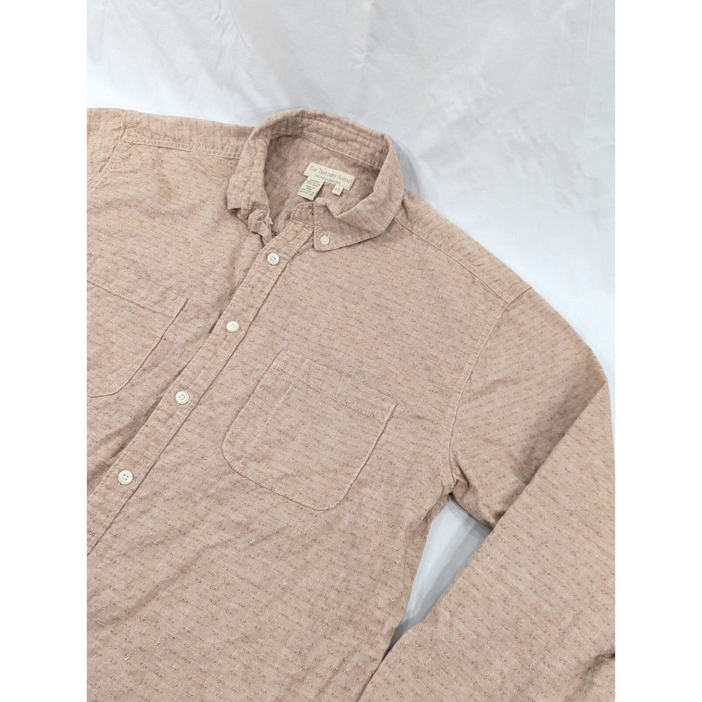 The Territory Ahead Shirt Mens Large Tall Peach Multi Color Cotton Line